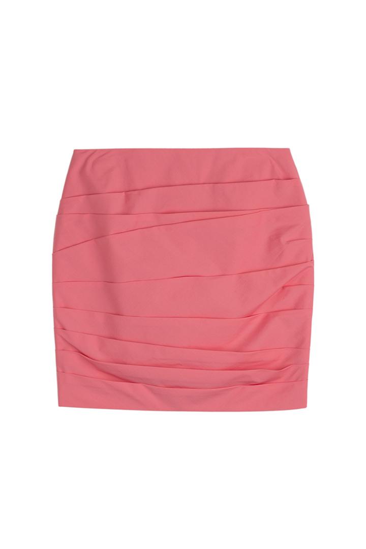 Paule Ka Paule Ka Ruched Cotton Skirt - Rose