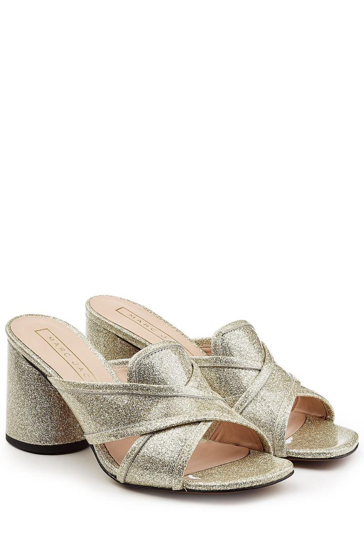 Marc Jacobs Marc Jacobs Glitter Patent Leather Mules
