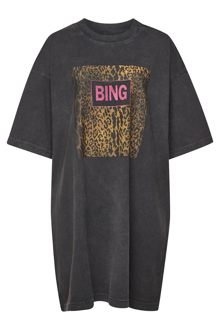 Anine Bing Anine Bing Harley Printed Cotton Tee Dress