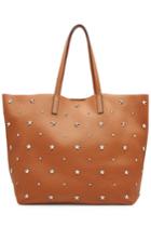 Red Valentino Red Valentino Embellished Leather Tote - Brown