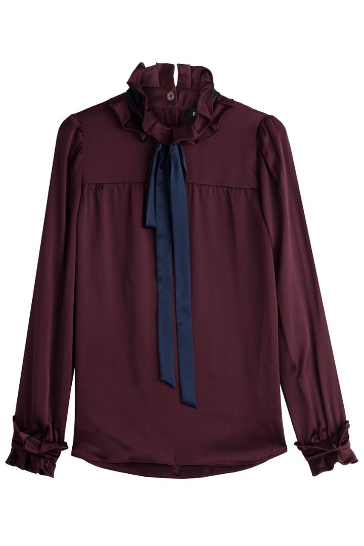 Paule Ka Paule Ka Silk Blouse With Ribbon - Red
