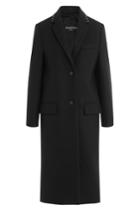 Valentino Valentino Virgin Wool Coat With Rockstuds - Black