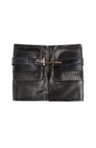 Anthony Vaccarello Leather Skirt