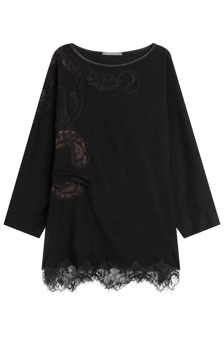 Alberta Ferretti Alberta Ferretti Wool Top With Lace