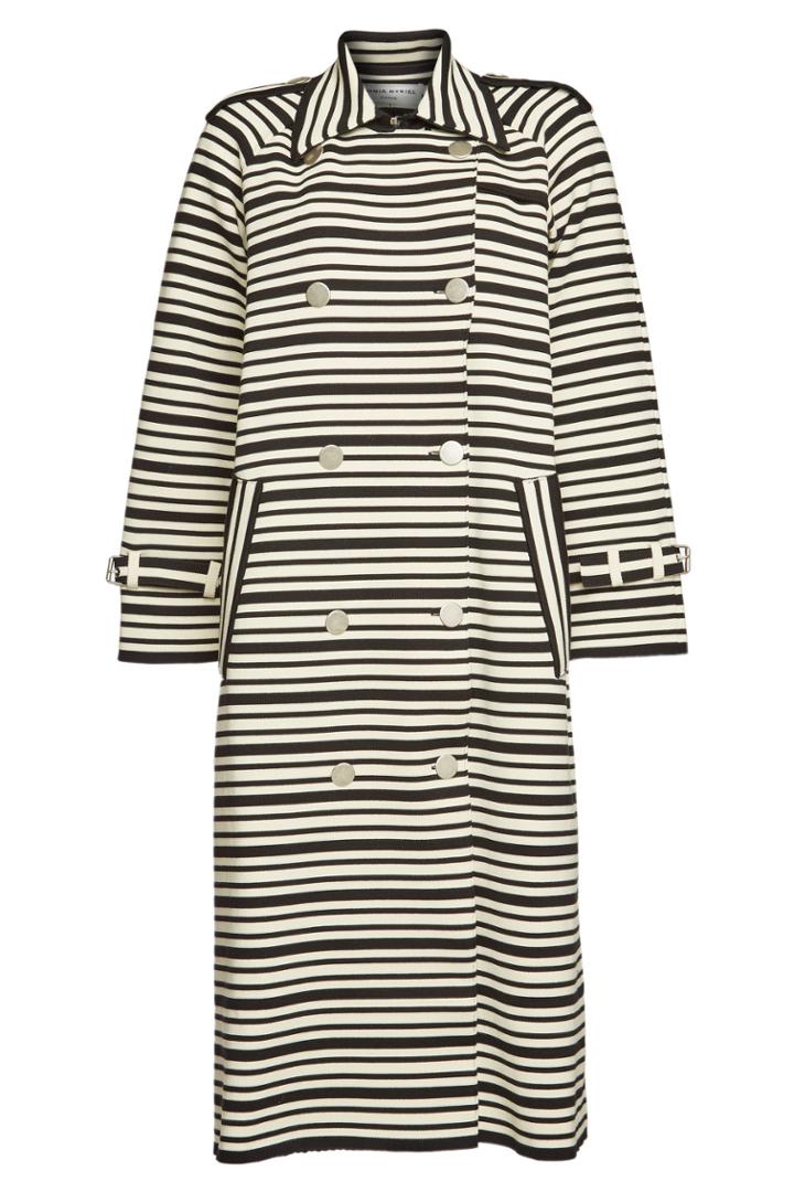 Sonia Rykiel Sonia Rykiel Striped Trench Coat With Cotton
