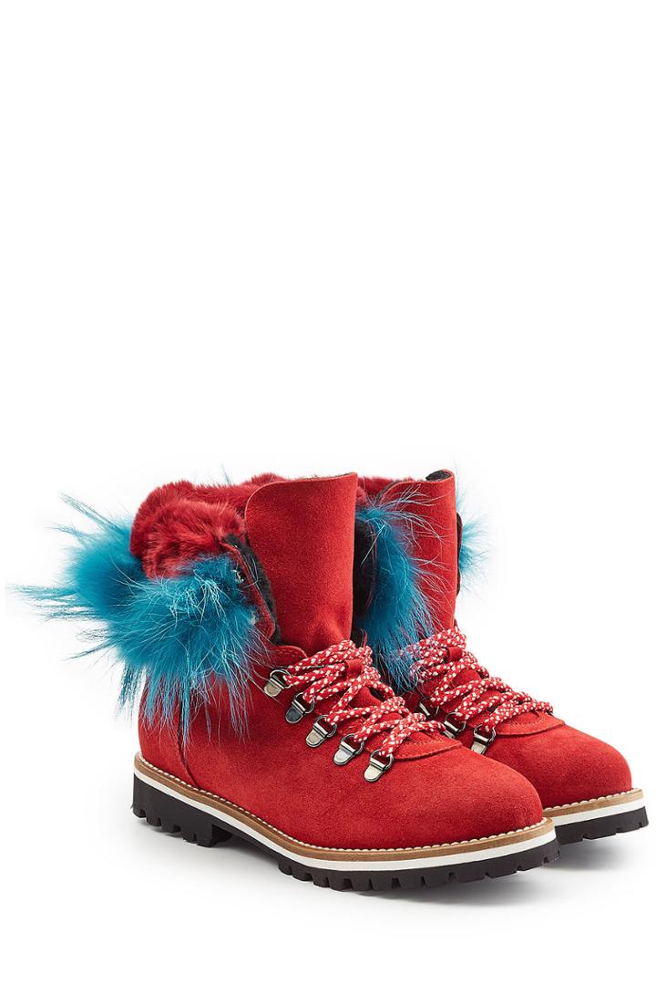 Mr & Mrs Italy Mr & Mrs Italy Suede Ankle Boots With Fur