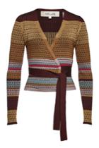 Diane Von Furstenberg Diane Von Furstenberg Wrap Pullover With Metallic Thread
