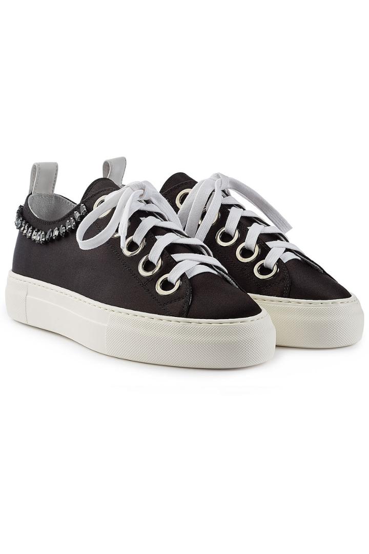 N 21 N&deg;21 Gymnic Satin Sneakers With Embellishment
