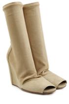 Rick Owens Rick Owens Suede Boots With Open Toe - Beige