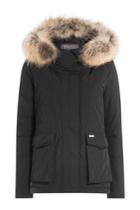 Woolrich Woolrich Short Military Parka With Fur-trimmed Hood