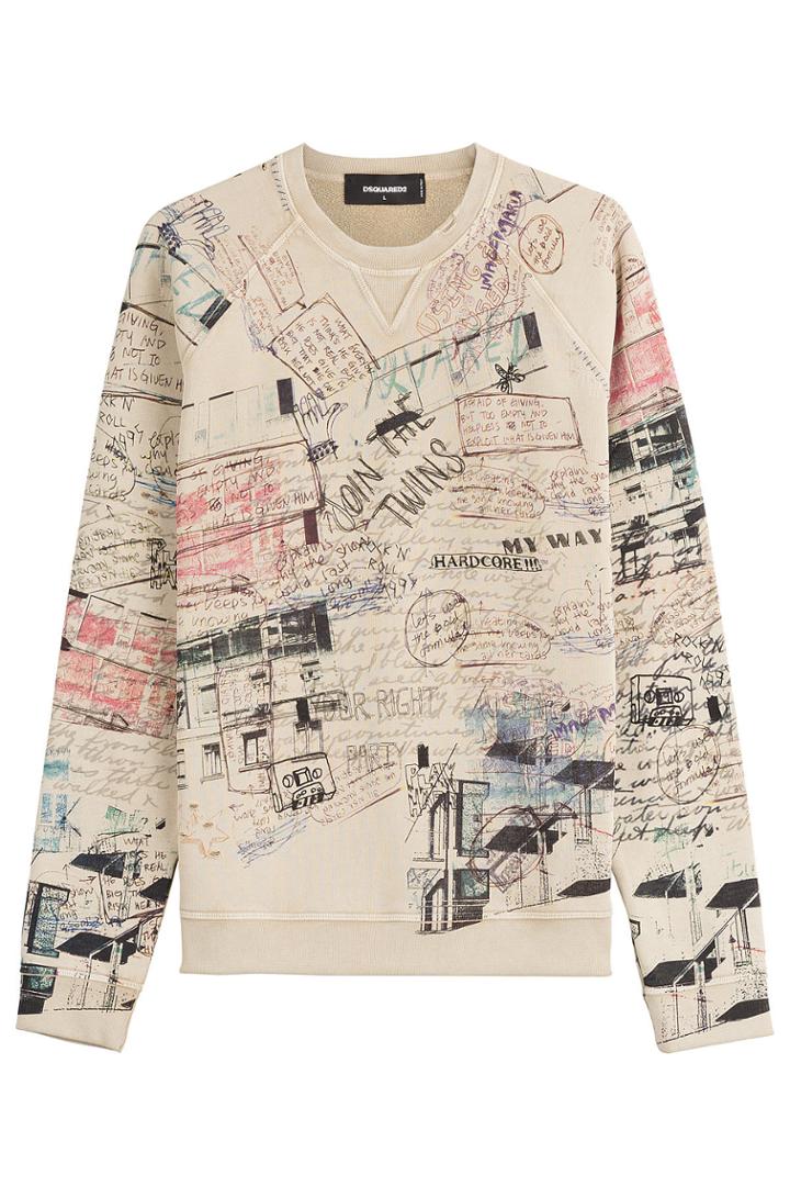 Dsquared2 Dsquared2 Printed Cotton Sweatshirt - Brown