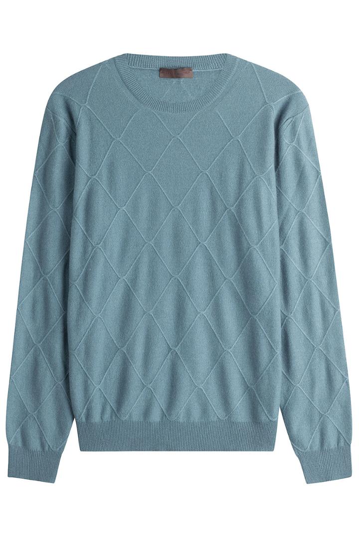 Etro Etro Wool Diamond Patterned Pullover - Blue