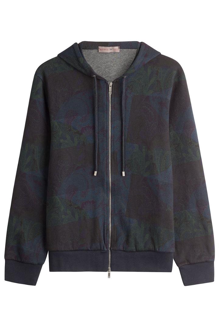 Etro Etro Patchwork Paisley Print Hooded Sweatshirt