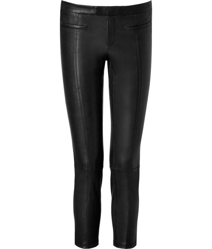 Helmut Lang Leather Cropped Stovepipe Pants