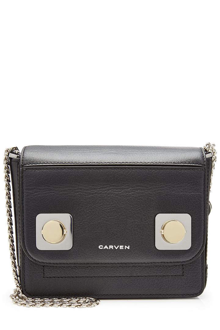 Carven Carven Leather Shoulder Bag - Black