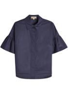 Burberry London Burberry London Cotton Blouse With Ruffled Sleeves - Blue