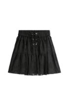 Iro Iro Mini Skirt With Drawstring Waist - Black