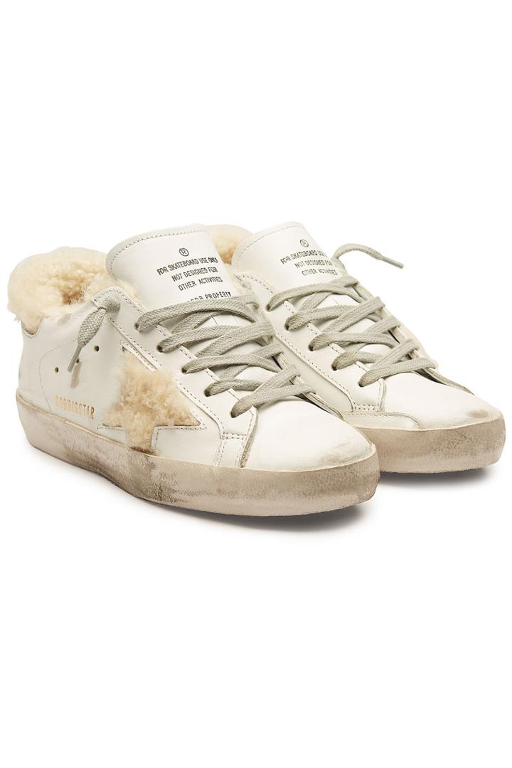 Golden Goose Deluxe Brand Golden Goose Deluxe Brand Super Star Leather Sneakers With Shearling
