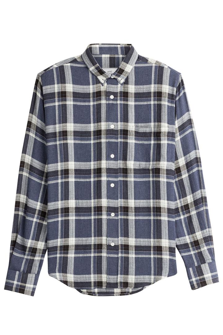 Ami Ami Printed Shirt With Virgin Wool