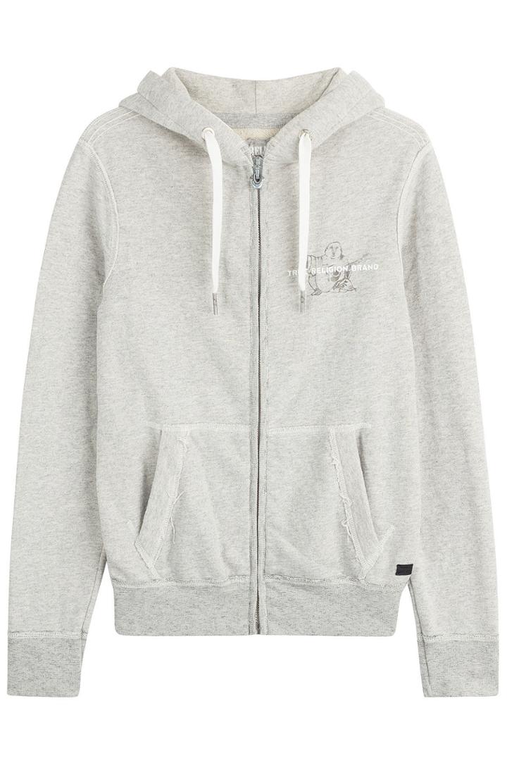 True Religion True Religion Zipped Cotton Hoody - None