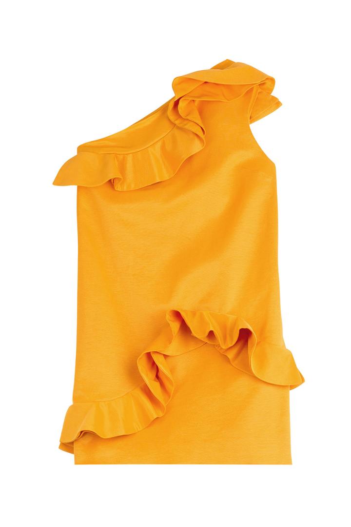 Msgm Msgm Asymmetric Dress With Ruffles - None