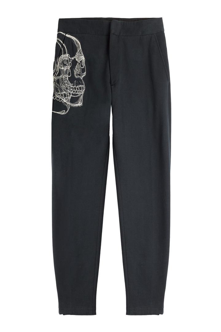 Alexander Mcqueen Alexander Mcqueen Cotton Skull Embroidered Sweatpants