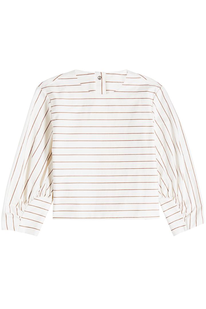 Tibi Tibi Sateen Stripe Top