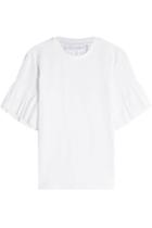 Victoria, Victoria Beckham Victoria, Victoria Beckham Smocked Sleeve Cotton Top