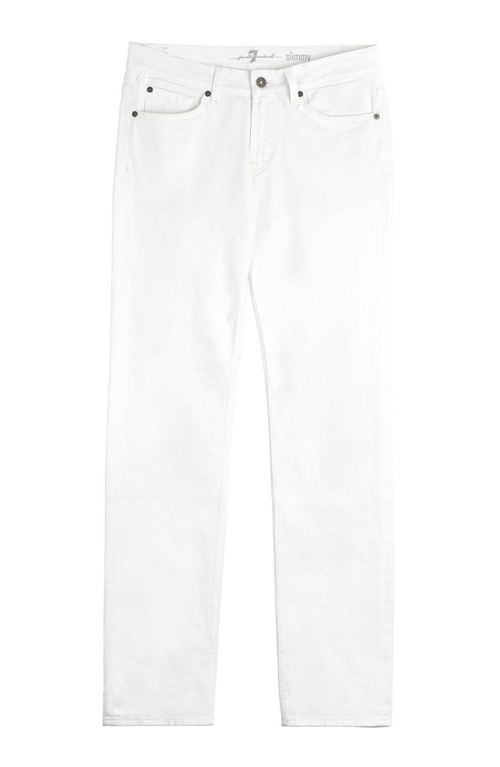 Seven For All Mankind Stretch Cotton Straight Leg Jeans