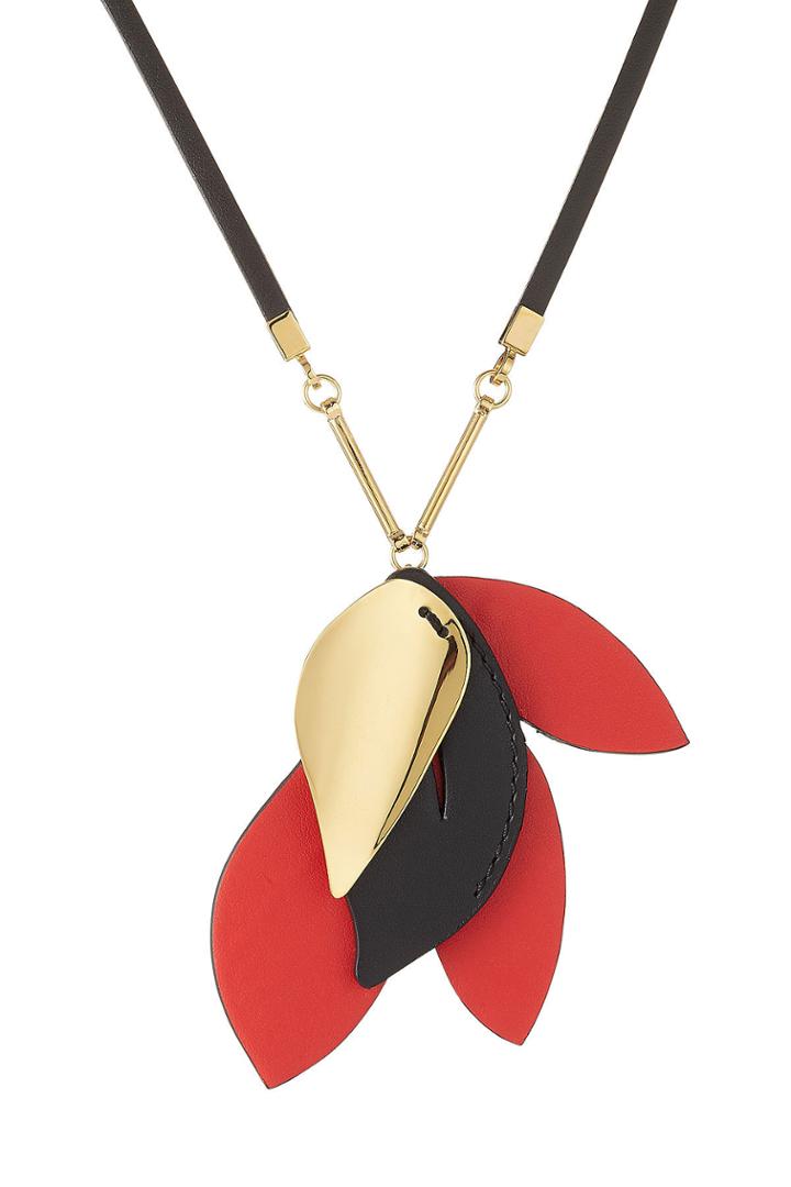Marni Marni Necklace With Leather And Brass