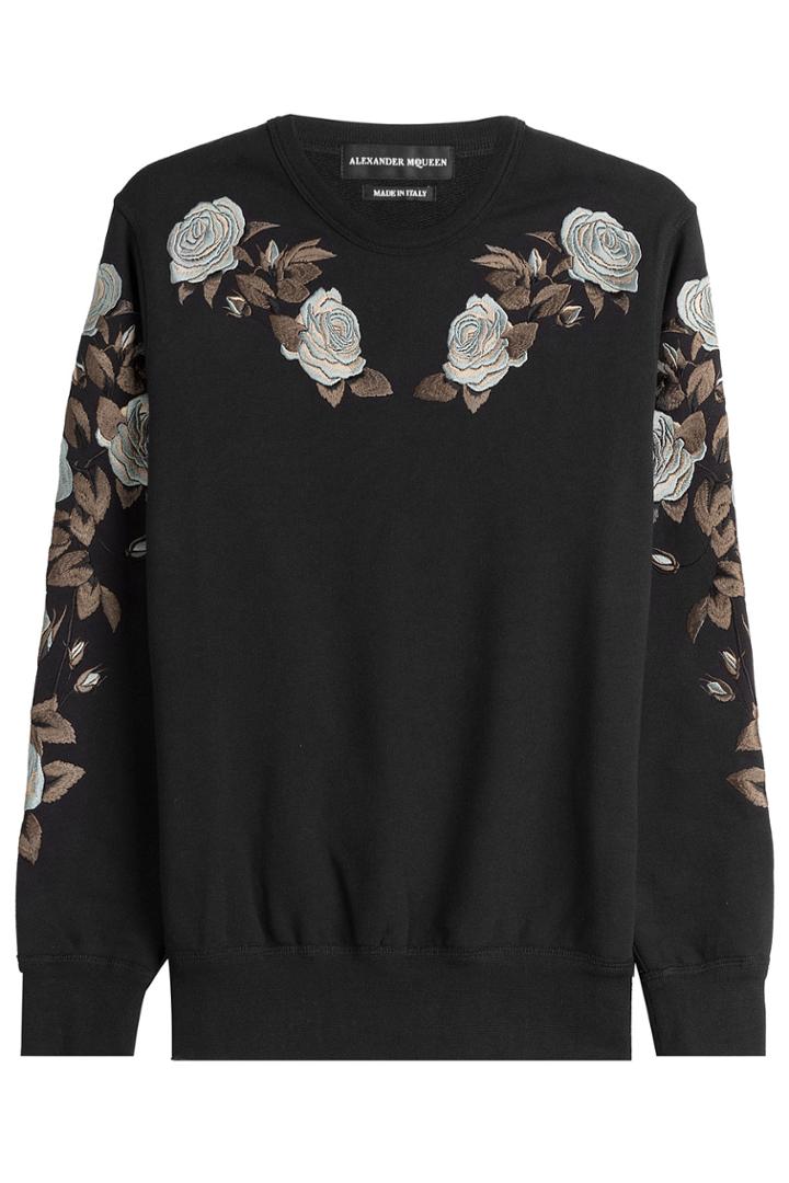 Alexander Mcqueen Alexander Mcqueen Embroidered Cotton Sweatshirt - Multicolor
