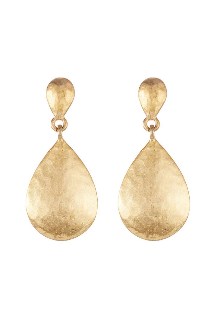 Kenneth Jay Lane Kenneth Jay Lane Hammered Metal Earrings - Gold