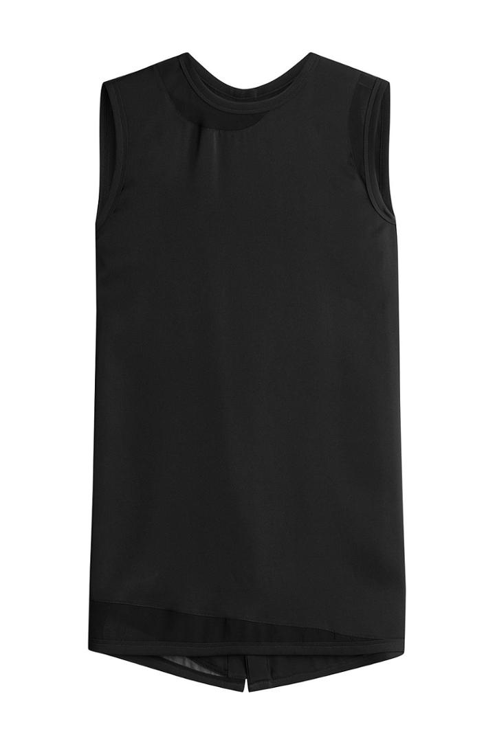 Dkny Dkny Sleeveless Silk Top - Black
