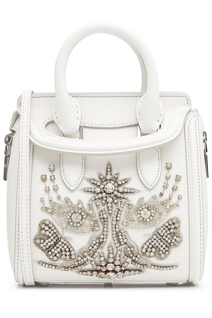 Alexander Mcqueen Alexander Mcqueen Leather Small Heroine Satchel With Embellishment