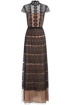 Catherine Deane Catherine Deane Floor Length Gown With Lace - Multicolored