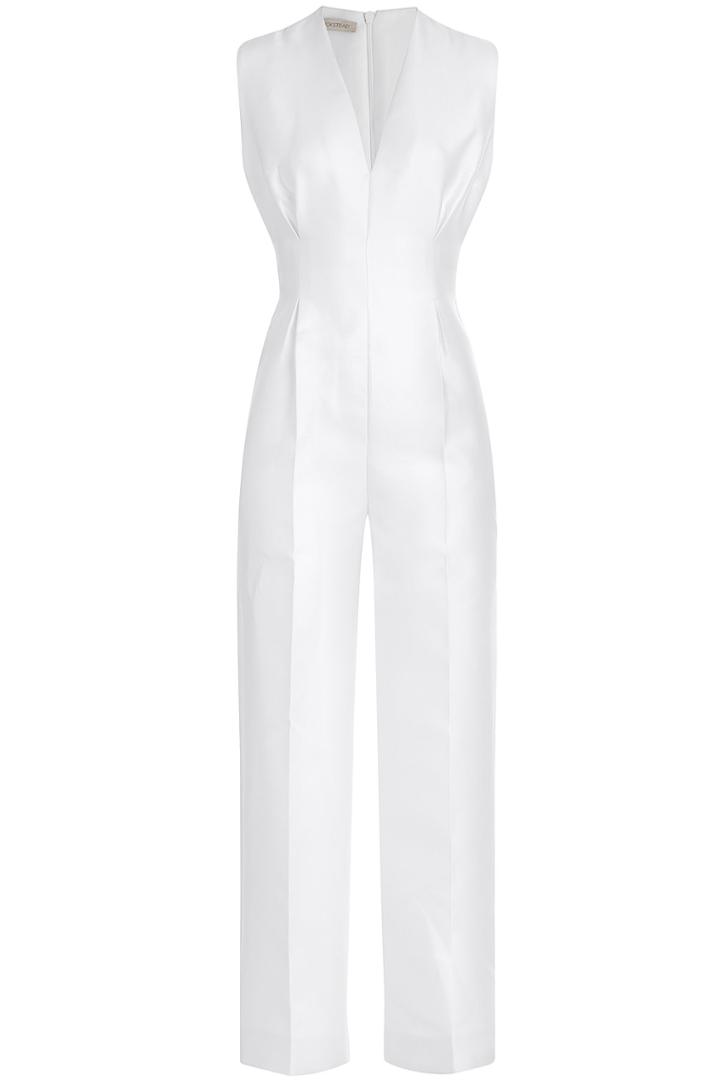 Emilia Wickstead Emilia Wickstead Satin Jumpsuit - White