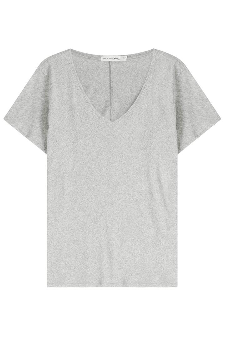 Rag & Bone Rag & Bone Cotton T-shirt With V-neckline - Grey