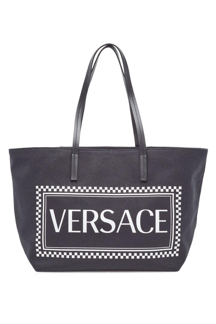 Versace Versace Logo Canvas Shopper