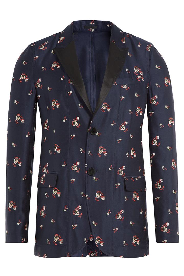 Alexander Mcqueen Alexander Mcqueen Floral Print Satin Blazer