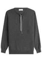 Brunello Cucinelli Brunello Cucinelli Cashmere Pullover With Embellished Ties