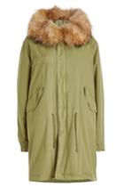 Mr & Mrs Italy Mr & Mrs Italy Cotton Parka With Leather And Raccoon Fur