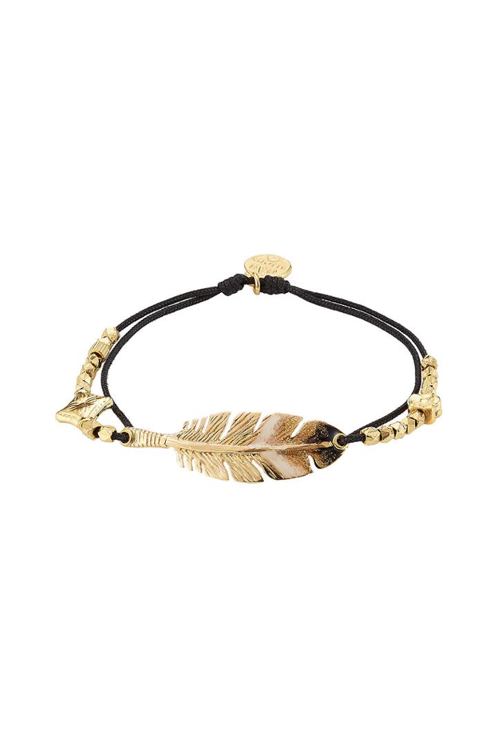 Gas Bijoux Gas Bijoux 24kt Gold Plated Feather Bracelet