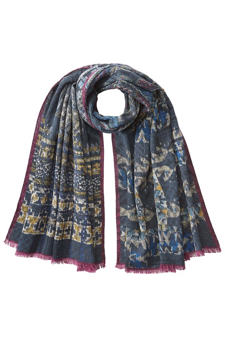 Etro Etro Printed Wool Scarf With Silk - Multicolor