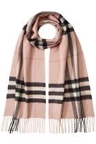 Burberry Shoes & Accessories Burberry Shoes & Accessories Check Print Cashmere Scarf - Rose