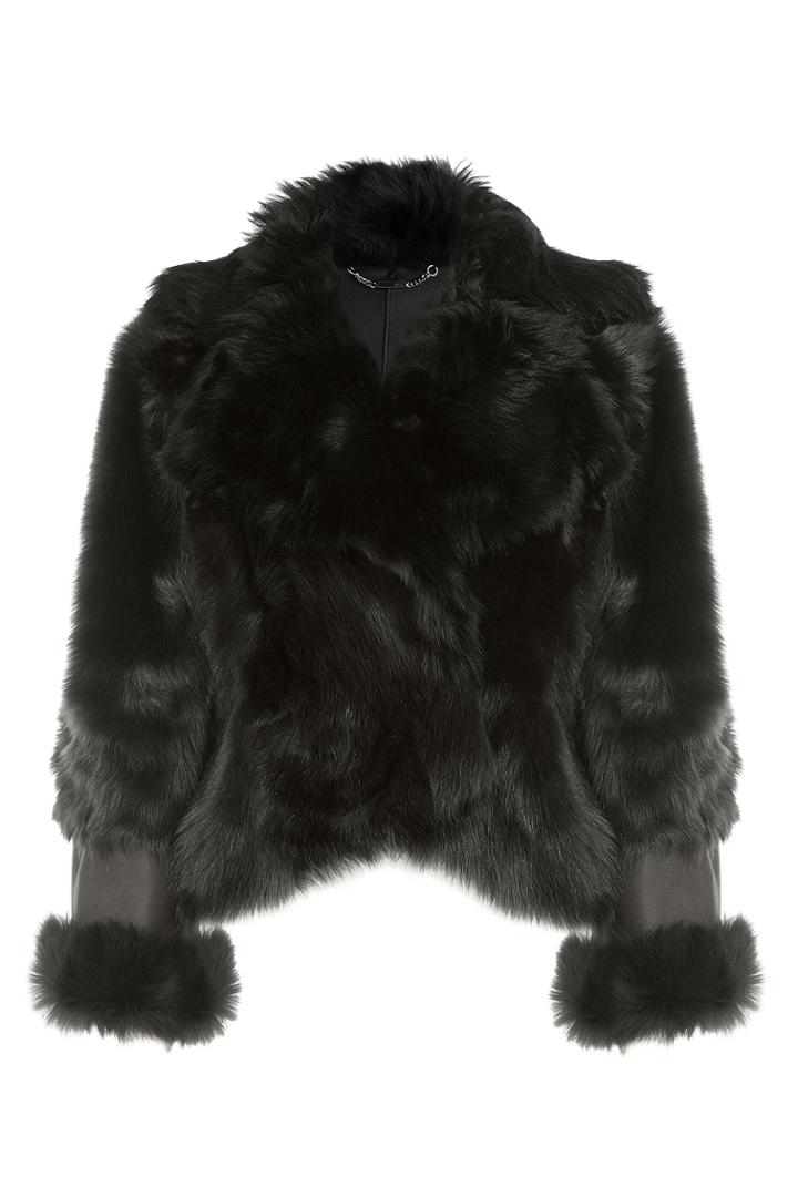 Fendi Fendi Lamb Leather And Fur Jacket - Black