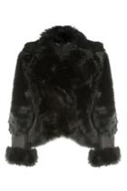 Fendi Fendi Lamb Leather And Fur Jacket - Black