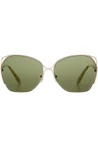 Victoria Beckham Victoria Beckham Fine Wave Sunglasses - Green