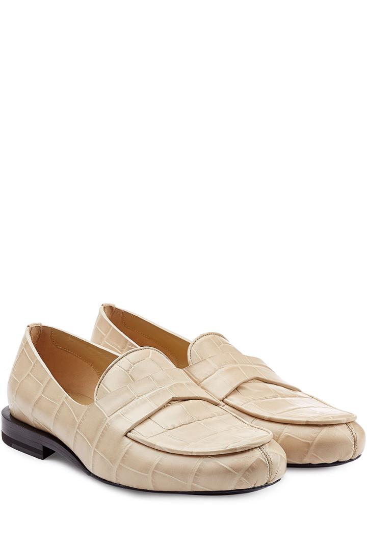 Jil Sander Jil Sander Hull Leather Loafers - Beige