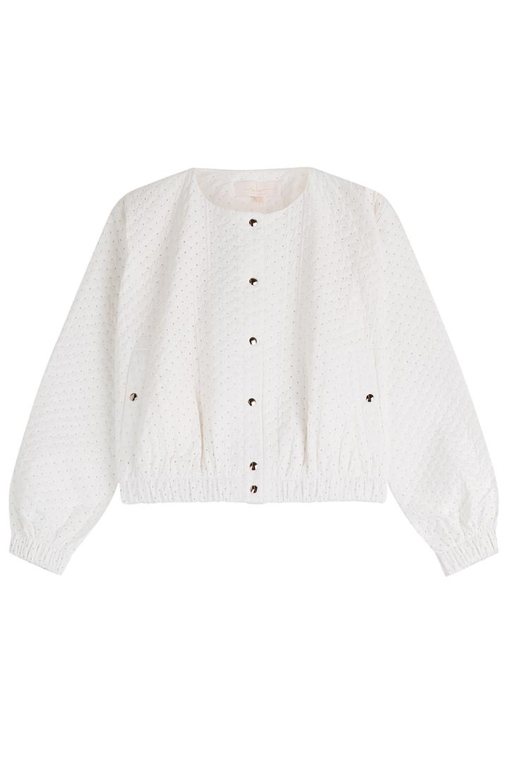 Marina Hoermanseder Marina Hoermanseder Embroidered Bomber Jacket - White