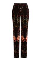 Roberto Cavalli Roberto Cavalli Printed Velvet Wide Leg Pants